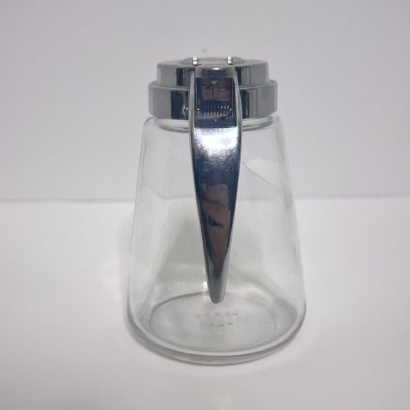 GEMCO Glass Syrup Dispenser Pourer, Chrome Handle, USA - Picture 4 of 6